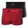 adidas Unterwäsche Boxershorts Trunk Active Micro Stretch Seamless - schwarz/rot - 2 Stück