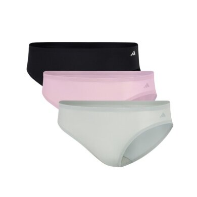 adidas Unterwäsche Slip Bikini (perfekte Passform) schwarz/grau/pink Damen - 3 Stück