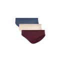 adidas Unterwäsche Slip Bikini (perfekte Passform) burgund/beige/blau Damen - 3 Stück