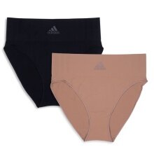 adidas Unterwäsche Slip Bikini (perfekte Passform) beige/schwarz Damen - 2 Stück