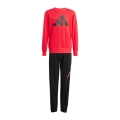 adidas Trainingsanzug Essentials Jogger (Baumwolle-Mischung) rot/schwarz Kinder