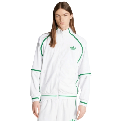 adidas Tennis-Trainingsjacke TT (bequem Passform) weiss/grün Herren