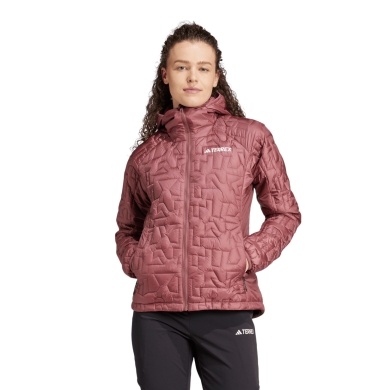 adidas Isolationsjacke Terrex Xperior PrimaLoft Loose Fill Hooded burgunderrot Damen