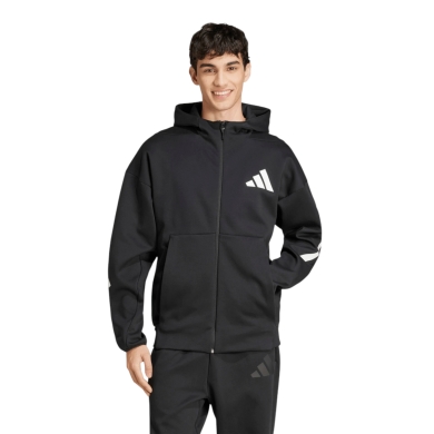 adidas Kapuzenpullover Z.N.E. Zip-Hoodie (Baumwolle/Polyester) schwarz Herren