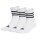 adidas Sportsocken 3-Streifen Cushioned Sportswear Mid-Cut (Baumwolle) weiss/schwarz - 3 Paar