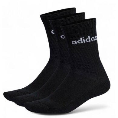 adidas Sportsocken Linear Crew Cushioned (Baumwolle) schwarz - 3 Paar