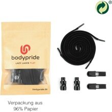 bodypride Schnürsenkel Flat/flach modisch schwarz 120cm - 1 Paar