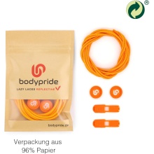 bodypride Schnürsenkel Rund/reflektierend orange 120cm - 1 Paar
