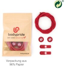 bodypride Schnürsenkel Rund/reflektierend rot 120cm - 1 Paar