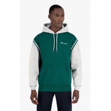 Champion Kapuzenpullover (Baumwoll-Hoodie) kontrastfarben mit kleinem Logo grün Herren