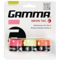 Gamma Overgrip Neon Tac (ausgezeichnete Haltbarkeit) 0.6mm neon gelb/orange/pink - 3 Stück