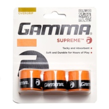 Gamma Overgrip Supreme (langlebig, hervorragende Griffigkeit + Saugfähigkeit) 0.6mm orange - 3 Stück