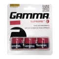 Gamma Overgrip Supreme (langlebig, hervorragende Griffigkeit + Saugfähigkeit) 0.6mm rot - 3 Stück