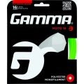 Gamma Tennissaite Moto (Haltbarkeit+Spin) limettegrün 12m Set