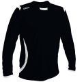 GECO Sport-Langarmshirt Levante (100% Polyester) schwarz/weiss Herren