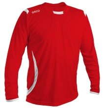 GECO Sport-Langarmshirt Levante (100% Polyester) rot/weiss Herren