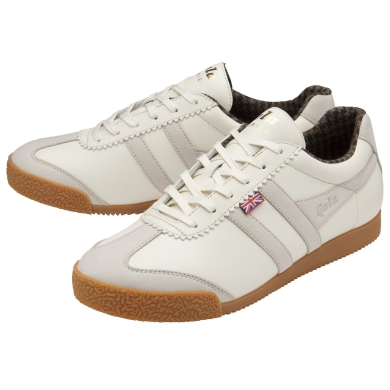 Gola Sneaker Harrier Tweed (edle Vollederausführung) - Made in England - weiss Herren