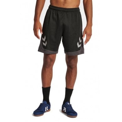 hummel Sporthose hmlLEAD Poly Shorts (Mesh-Stoff) Kurz schwarz/grau Herren