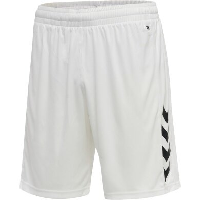 hummel Sporthose hmlCORE XK Poly Shorts (robuster Doppelstrick, ohne Seitentaschen) kurz weiss Herren