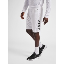 hummel Sporthose hmlCORE XK Poly Shorts (robuster Doppelstrick, ohne Seitentaschen) kurz weiss Herren