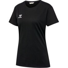 hummel Sport/Freizeit-Shirt hmlGO 2.0 (Bio-Baumwolle, klassisch Design) Kurzarm schwarz Damen