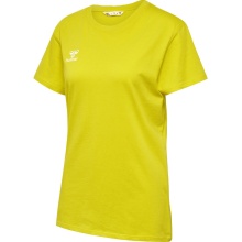 hummel Sport/Freizeit-Shirt hmlGO 2.0 (Bio-Baumwolle, klassisch Design) Kurzarm gelb Damen