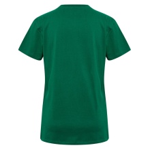 hummel Sport/Freizeit-Shirt hmlGO 2.0 (Bio-Baumwolle, klassisch Design) Kurzarm dunkelgrün Damen
