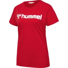 hummel Sport/Freizeit-Shirt hmlGO 2.0 Logo (Bio-Baumwolle) Kurzarm rot Damen