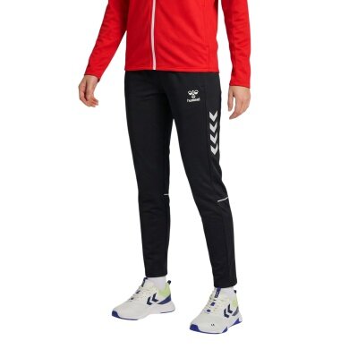 hummel Freizeithose hmlCORE 2.0 Woven Pants (elastischer Bund) lang schwarz/weiss Damen