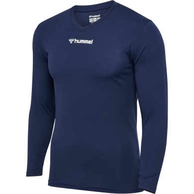 hummel Funktionsunterwäsche Langarmshirt hmlBL Essential Tee marineblau Herren