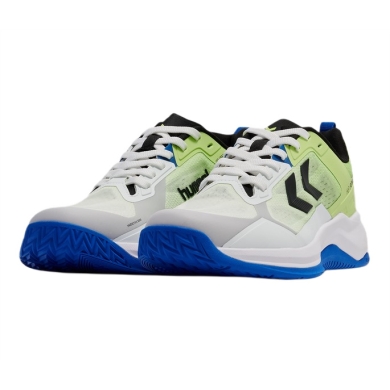hummel Hallen-Indoorschuhe HB Powerstrike Pro (Handball) grün/weiss/blau Herren