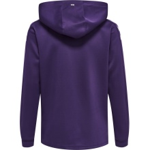 hummel Sport-Kapuzenjacke hmlCORE XK Poly Zip Hood Sweat (Polyester-Sweatstoff) mit Kapuze violett/weiss Kinder