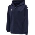 hummel Sport-Kapuzenjacke hmlCORE XK Poly Zip Hood Sweat (Polyester-Sweatstoff) mit Kapuze marineblau Kinder