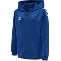 hummel Sport-Kapuzenjacke hmlCORE XK Poly Zip Hood Sweat (Polyester-Sweatstoff) mit Kapuze dunkelblau Kinder