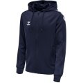 hummel Sport-Kapuzenjacke hmlCORE XK Poly Zip Hood Sweat (Polyester-Sweatstoff) mit Kapuze marineblau Herren