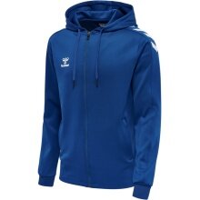hummel Sport-Kapuzenjacke hmlCORE XK Poly Zip Hood Sweat (Polyester-Sweatstoff) mit Kapuze dunkelblau Herren