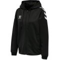 hummel Sport-Kapuzenjacke hmlCORE XK Poly Zip Hood Sweat (Polyester-Sweatstoff) mit Kapuze schwarz Damen