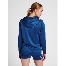 hummel Sport-Kapuzenjacke hmlCORE XK Poly Zip Hood Sweat (Polyester-Sweatstoff) mit Kapuze dunkelblau Damen
