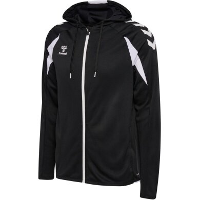 hummel Kapuzenpullover hmlCORE 2.0 Full-Zip Hoodie (100% rec. Polyester) schwarz/weiss Herren