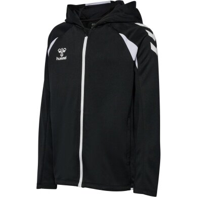 hummel Kapuzenpullover hmlCORE 2.0 Full-Zip Hoodie (100% rec. Polyester) schwarz/weiss Kinder