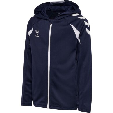 hummel Kapuzenpullover hmlCORE 2.0 Full-Zip Hoodie (100% rec. Polyester) marineblau/weiss Kinder