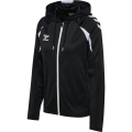 hummel Kapuzenpullover hmlCORE 2.0 Full-Zip Hoodie (100% rec. Polyester) schwarz/weiss Damen