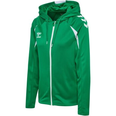 hummel Kapuzenpullover hmlCORE 2.0 Full-Zip Hoodie (100% rec. Polyester) grün/weiss Damen