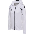 hummel Kapuzenpullover hmlCORE 2.0 Full-Zip Hoodie (100% rec. Polyester) weiss/schwarz Damen