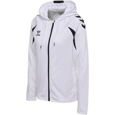 hummel Kapuzenpullover hmlCORE 2.0 Full-Zip Hoodie (100% rec. Polyester) weiss/schwarz Damen