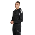 hummel Kapuzenpullover hmlCORE 2.0 Hoodie (100% rec. Polyester) schwarz/weiss Herren