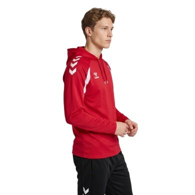 hummel Kapuzenpullover hmlCORE 2.0 Hoodie (100% rec. Polyester) rot Herren