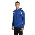 hummel Kapuzenpullover hmlCORE 2.0 Hoodie (100% rec. Polyester) blau/weiss Herren