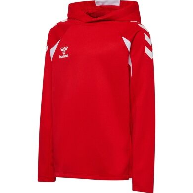 hummel Kapuzenpullover hmlCORE 2.0 Hoodie (100% rec. Polyester) rot/weiss Kinder