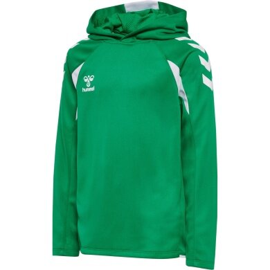 hummel Kapuzenpullover hmlCORE 2.0 Hoodie (100% rec. Polyester) grün/weiss Kinder